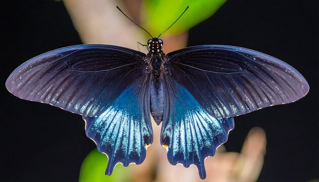 Stunning black and blue butterfly