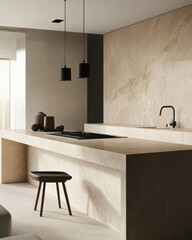 Elegant Modern Kitchen Design with Minimalist Aesthetic Elements