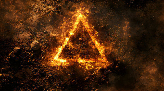 Burning triangle symbol