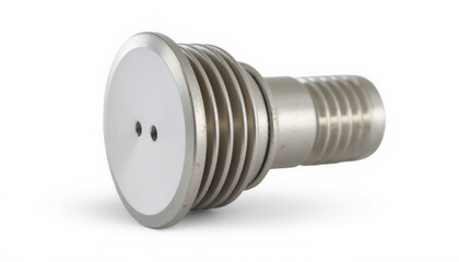 Stainless steel pipe fitting with round end and threaded attachment  