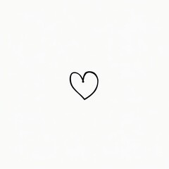 Perfect heart shape with symmetrical curves and clean black outline on pure white background.
