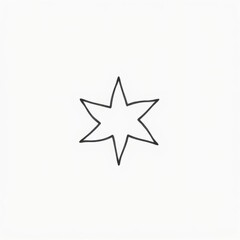 Obraz premium Clean five-pointed star with sharp angles and symmetrical design on white background. 