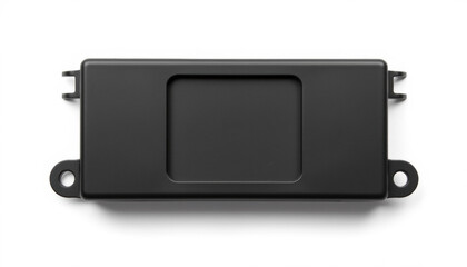 Black electronic component with smooth surface and rectangular shape  