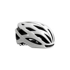 Fototapeta premium Modern White Cycling Helmet, Safety Gear for Bicycle Riders