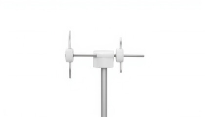 Modern white adjustable stand with knobs for equipment support  