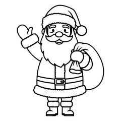 Santa Claus Outline Vector Design