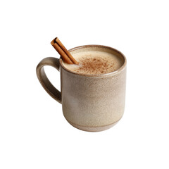 Warm Spiced Eggnog in a Rustic Mug