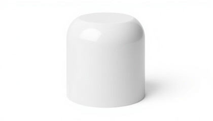 Smooth white ceramic vase on a minimalist background  