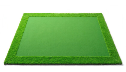 Green grass background with rectangular shape for design uses  