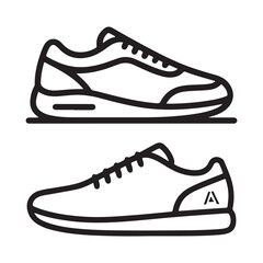 sport shoes vector illustration
