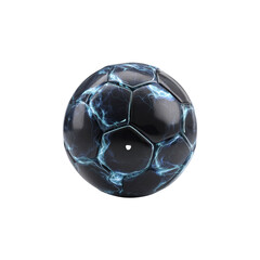 Naklejka premium Electric Blue Lightning Soccer Ball - Studio Shot
