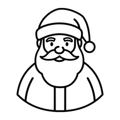 Santa Claus Outline Vector Design