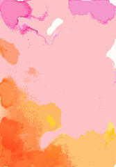 Vibrant watercolor background with pink and orange hues, perfect for artistic designs and abstract art projects