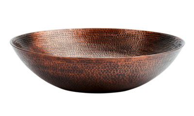 Handcrafted Copper Bowl Display Artisan Craft Fair Decorative Homeware Rustic Setting Close-Up View Unique Design Inspiration