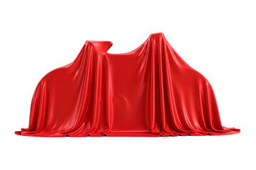 3d Rendering of Covered Motorcycle and Bicycle Shapes Isolated on White Background