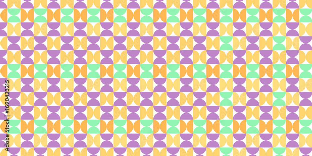 Aufkleber vector seamless pattern with abstract lines and flower design. abstract geometric fabric circle flor