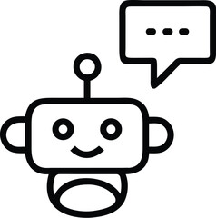 AI powered chatbot icon design