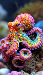 Color changing octopus underwater  a fascinating display of camouflage and adaptation
