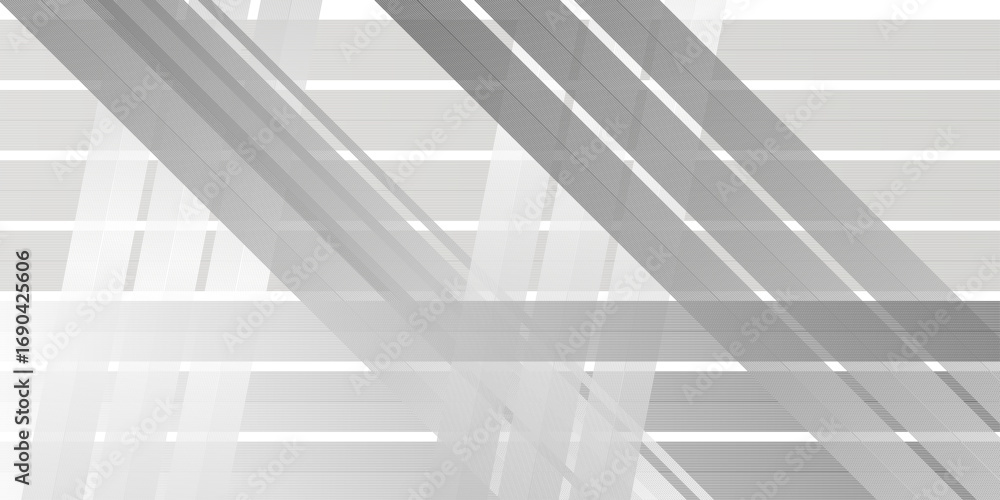Aufkleber minimalist seamless pattern features a grid and striped line. white technology hi-tech futuristic di