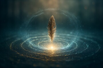 Feather in Frozen Time