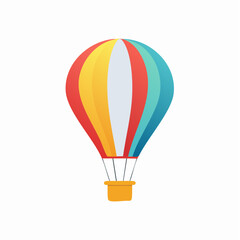 Fototapeta premium Illustration plate stylisée de ballon aérien