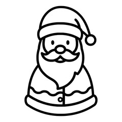 Santa Claus Outline Vector Design
