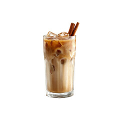 Iced Latte with Cinnamon Sticks - Refreshing Summer Coffee Drink