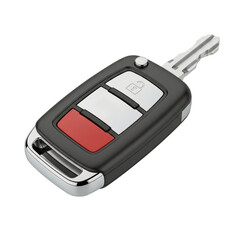 Modern Car Key Fob with Lock Unlock and Trunk ButtonsPNG cutout transparent background isolate