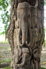 elephant statue at angkor wat