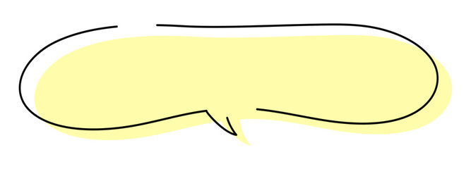 シンプルでおしゃれな手描き吹き出しのイラスト