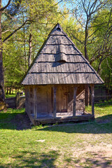  old wooden hut in the forest