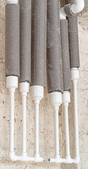 The pipelines in the insulation