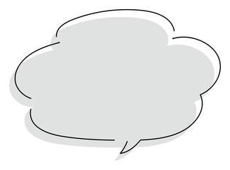 シンプルでおしゃれな手描き吹き出しのイラスト