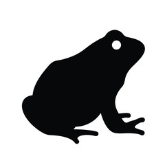 Frog silhouette vector graphic simple isolated animal design for stock micro websites