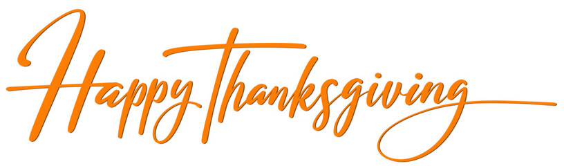 happy thanksgiving lettering calligraphy text brush vector
