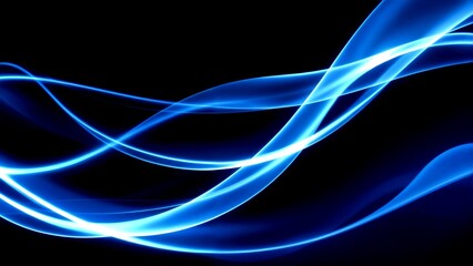 Fototapeta premium Blue Light Streaks A Dynamic Abstract Wallpaper