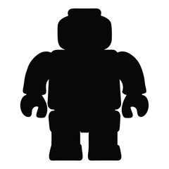 Silhouette vector of a toy figure for micro stock designs