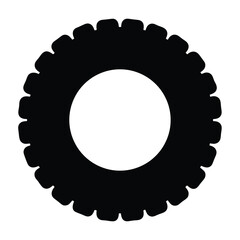 Silhouette vector tire tread graphic design simple minimalist automotive concept art