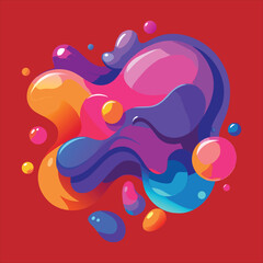 Fototapeta premium Fluid vector, Fluid design, Fluids concept, Fluid post, Fluid cartoon, Fluid icon, Fluid template, Fluid art, Fluid topics ,Fluid doodle 