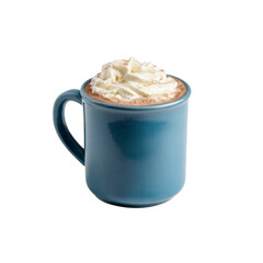 Delicious Hot Chocolate with Whipped Cream in Teal Mug