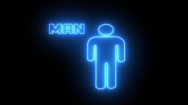 Create Stunning Neon Effects for Your Man Icons, Perfect for Modern Visual Projects, Neon Glow & Clean Lines for Engaging Content