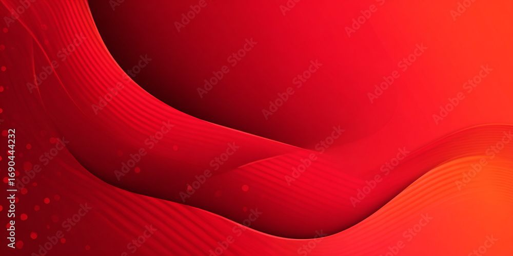 Poster red showing flowing red waves with subtle dots orange gradient. high resolution image suitable for c
