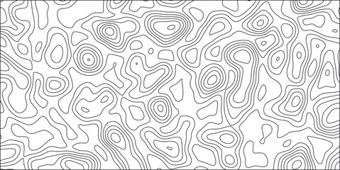 Dense abstract topographic contour lines pattern black and white seamless vector background for intricate scientific or artistic designs