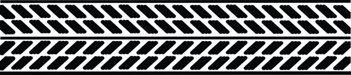 Tire tread pattern with diagonal block design for car wheel grip, automotive track texture, and rubber surface detail, transparent background
