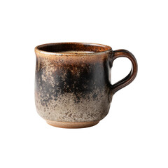Rustic Ceramic Coffee Mug with Speckled Glaze, Studio Shot