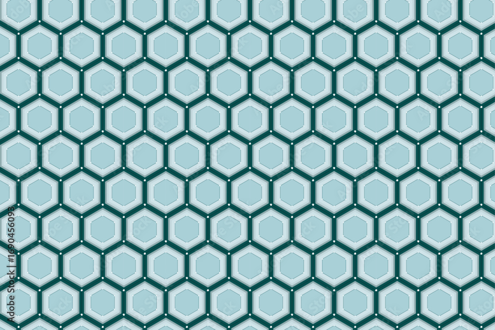Aufkleber geometric honey dew hexagonal seamless pattern vector illustration with green background-polygonal a