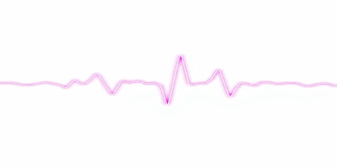 Medical graph showing the pulse rate of a healthy heartbeat on an electrocardiogram monitor