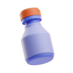 Purple Bottle with Orange Cap