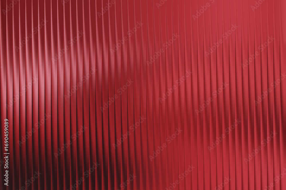 Aufkleber abstract red ribbed texture with soft lighting and a blurred dark area on the left side, creating a 