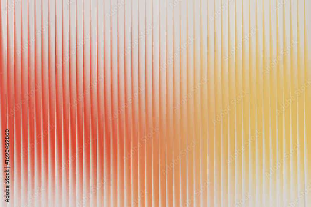 Poster abstract vertical ribbed texture with a warm gradient of red, orange, and yellow, creating a dynamic
